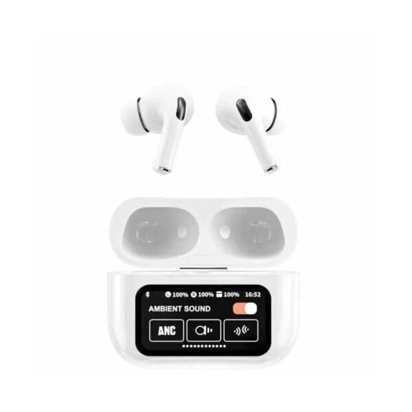 A9 Pro Earbuds Wireless Bluetooth Headphones Earphone ANC Noise Reduction Headset LED Touch Screen TWS