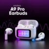 A9 Pro Earbuds Wireless Bluetooth Headphones Earphone ANC Noise Reduction Headset LED Touch Screen TWS