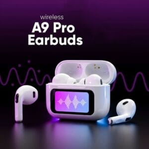 A9 Pro Earbuds Wireless Bluetooth Headphones Earphone ANC Noise Reduction Headset LED Touch Screen TWS