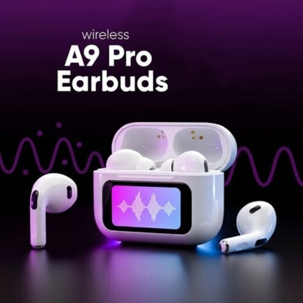 A9 Pro Earbuds Wireless Bluetooth Headphones Earphone ANC Noise Reduction Headset LED Touch Screen TWS