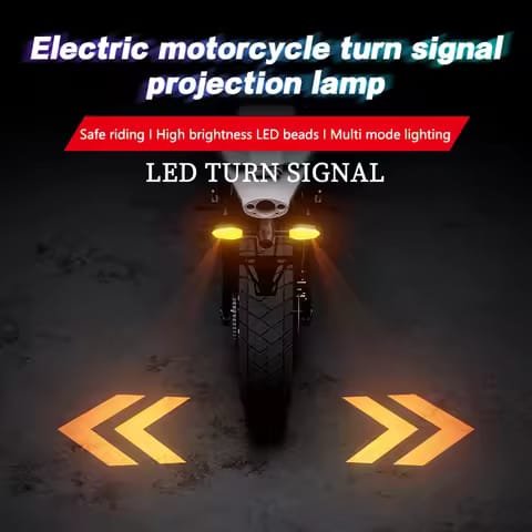 Best Motorcycle LED Projector Indicator Light Bike Turn Signal Projection Light