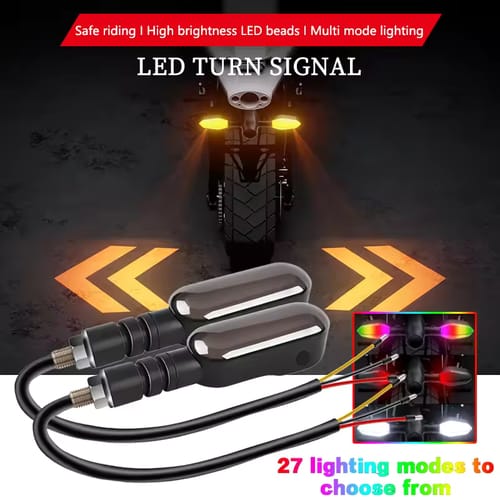 Best Motorcycle LED Projector Indicator Light Bike Turn Signal Projection Light