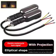 Best Motorcycle LED Projector Indicator Light Bike Turn Signal Projection Light